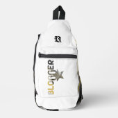 BLOGGER White Sling Bag Trend Abstrakt Black Gold (Vorderseite)
