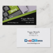 Blogger Writer Editor Internet WordPress Blog Visitenkarte (Vorne/Hinten)