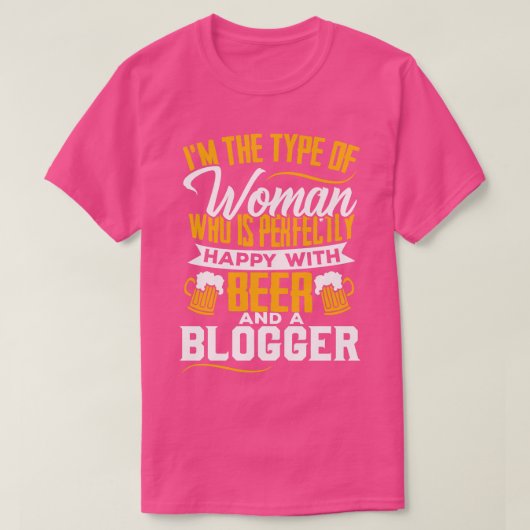 Bloggers Ehefrau Girlfriend Bloggen Bloggen T-Shirt (Design vorne)