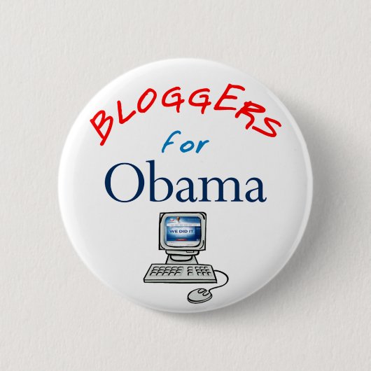 Bloggers für Obama-Knopf Button (Vorderseite)