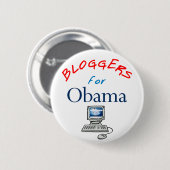 Bloggers für Obama-Knopf Button (Vorne & Hinten)