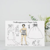Bloggess Papierpuppen (durch fattieart) Briefpapier (Stehend Vorderseite)