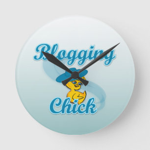 Blogging Chick #3 Runde Wanduhr