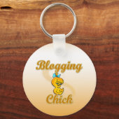 Blogging Chick Schlüsselanhänger (Vorderseite)