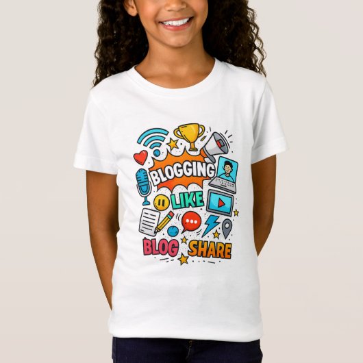 Blogging Graphic T-Shirt – Fun & Playful Design (Vorderseite)