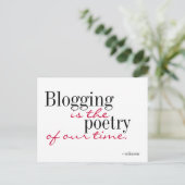 Blogging ist die Poesie unserer Zeit - Postkarte (Stehend Vorderseite)