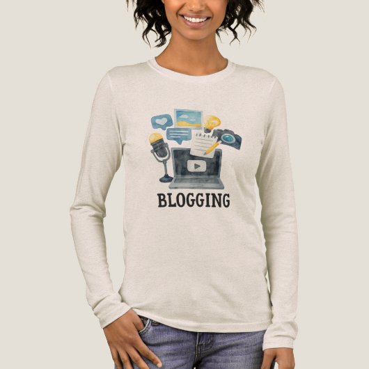 Blogging Lifestyle Tri-Blend Shirt (Vorderseite)
