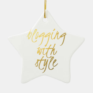 Blogging mit Art - Goldskript Keramikornament