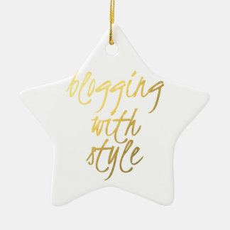 Blogging mit Art - Goldskript Keramikornament