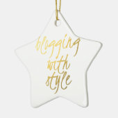 Blogging mit Art - Goldskript Keramikornament (Links)