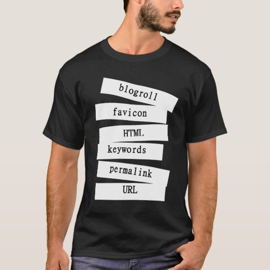 Blogging-Umgangssprache, modernes Design T-Shirt (Vorderseite)