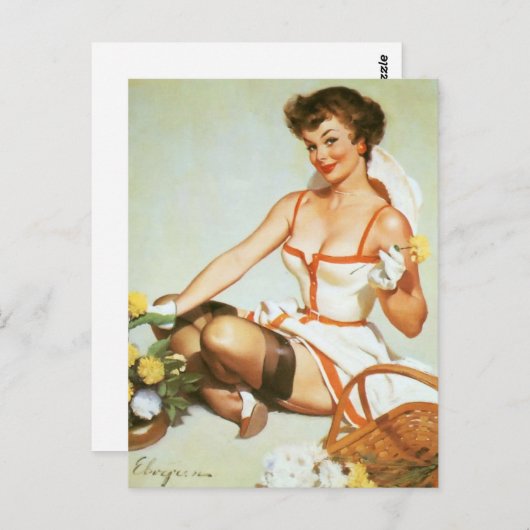 Blogs Button hoch Postkarte (Vorne/Hinten)