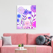Blogs in Paper & Thread: 3D-Wildblume Leinwanddruck (Insitu (Wohnzimmer))