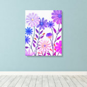 Blogs in Paper & Thread: 3D-Wildblume Leinwanddruck (Insitu (Holzboden))