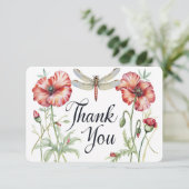 Blogs und Flügel: Eine Wasserfarbe Dankeskarte (Stehend Vorderseite)