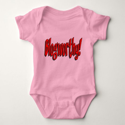 Blogworthy Baby Strampler (Vorderseite)
