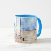 Blokart Rennläufer auf dem Strand Tasse (VorderseiteRechts)