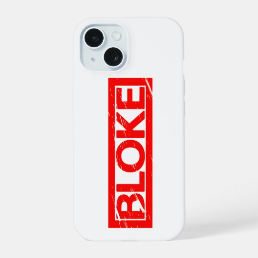 Bloke Briefmarke iPhone 15 Hülle (Rückseite)