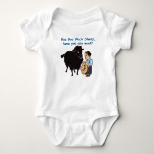 Blöken-Blöken-schwarze Schafe Baby Strampler