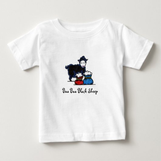 Blöken-Blöken-schwarze Schafe Baby T-shirt (Vorderseite)