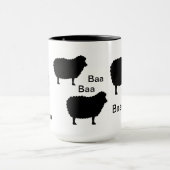 Blöken-Blöken-schwarze Schafe Tasse (Zentrum)