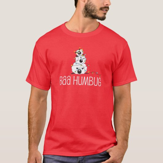 Blöken-Humbug - Weihnachtsschaf T-Shirt (Vorderseite)