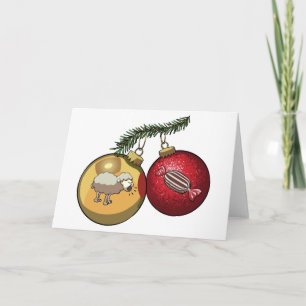 Blökenhumbug-Flitter-Weihnachtsschafe u. Feiertagskarte