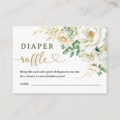 Blomflorale Babydusche Windelwanne Begleitkarte (Vorderseite)