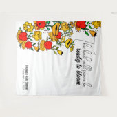 Blomming Blume Wandteppich (Vorderseite (Horizontal))