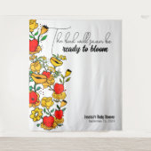 Blomming Blume Wandteppich (Vorderseite)