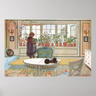 Blomsterfö von Carl Larsson Poster