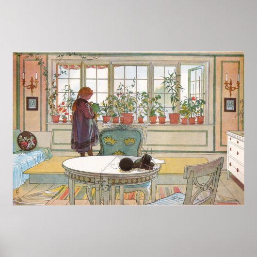 Blomsterfö von Carl Larsson Poster (Vorne)