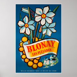 Blonay, Les Pléiades, Schweiz, Reiseplakat Poster