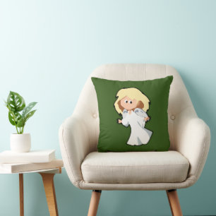 Blond Baby Angel Niedlicher Weihnachts-Cartoon Kissen