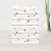 Blond Blue Flowers Christmas Karte (Rückseite)