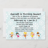 Blond Boy Birthday Skaten Party Einladung (Rückseite)