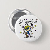 Blond Boy Rock Star Button (Vorne & Hinten)
