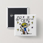 Blond Boy Rock Star Button (Vorne & Hinten)