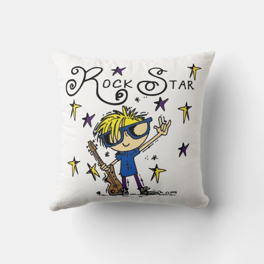 Blond Boy Rock Star Kissen (Rückseite)