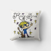 Blond Boy Rock Star Kissen (Vorderseite)