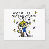 Blond Boy Rock Star Postkarte (Vorderseite)