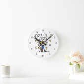 Blond Boy Rock Star Runde Wanduhr (Zuhause)