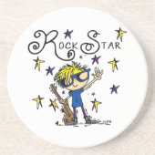 Blond Boy Rock Star Untersetzer (Vorne)