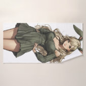 Blond Bunny Girl Anime Badehandtuch (Badehandtuch)