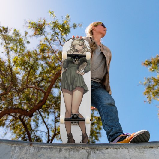 Blond Bunny Girl Anime Skateboard (Außenbereich 1)