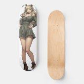 Blond Bunny Girl Anime Skateboard (Vorderseite)