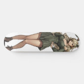 Blond Bunny Girl Anime Skateboard (Horizontal)