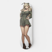Blond Bunny Girl Anime Skateboard (Vorderseite)