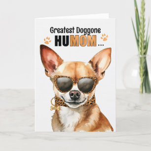 Blond Chihuhua Hund Bester HuMOM Muttertag Feiertagskarte