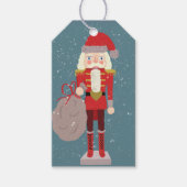 Blond Christmas Nutcracker Santa Aquamarin Geschenkanhänger (Vorderseite)
